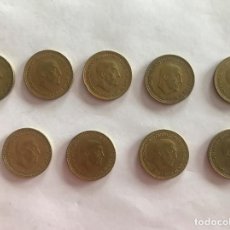 Monedas Franco: SERIE COMPLETA DE 1 PESETA DE 1966 - TODAS LAS ESTRELLAS - 9 PIEZAS
