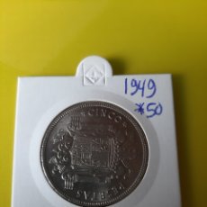 Monedas Franco: 1949*50 5 PESETAS GRANDE FRANCO ESPAÑA SÍN CIRCULAR PLUS ULTRA