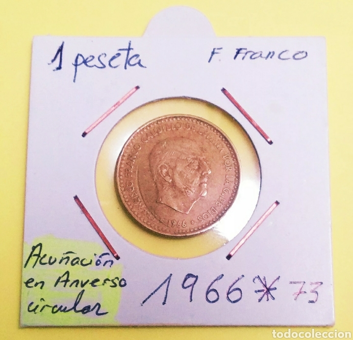 M&uuml;nzen unter Franco: *ERROR* Peseta 1966*73, acu&ntilde;o en anverso raro