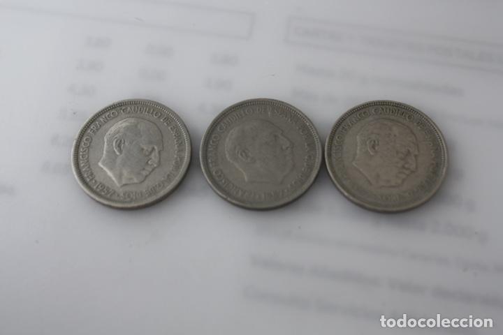 M&uuml;nzen unter Franco: 3 MONEDAs 5 PESETAS 1957 *69 SEGUN FOTO