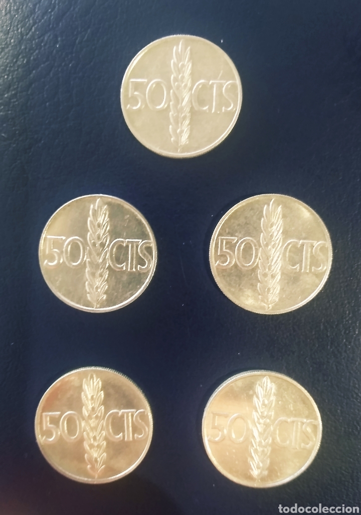 M&uuml;nzen unter Franco: LOTE, 5 und. 50 c&eacute;ntimos 1966, estrellas 67,68,69,71,73