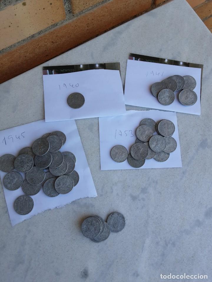 Monedas Franco: Lote de 46 monedas de 10 centimos aluminio