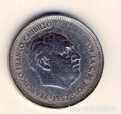 Franco Coins: 25 PESETAS.- FRANCO.- 1957*58.- (10)