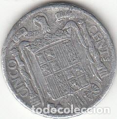 Monedas Franco: FRANCO: 5 CENTIMOS 1940 - Foto 2