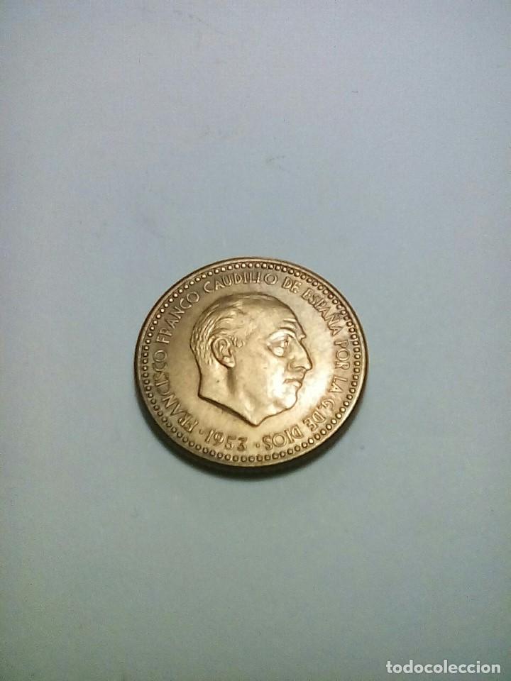 Franco Coins: ESTADO ESPA&Ntilde;OL 1 PESETA A&Ntilde;O 1953*19*54 S/C DE CARTUCHO ESCASA Y RARA EN ESTA CONSERVACION