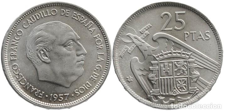 Monnaies Franco: 25 PESETAS 1957*67