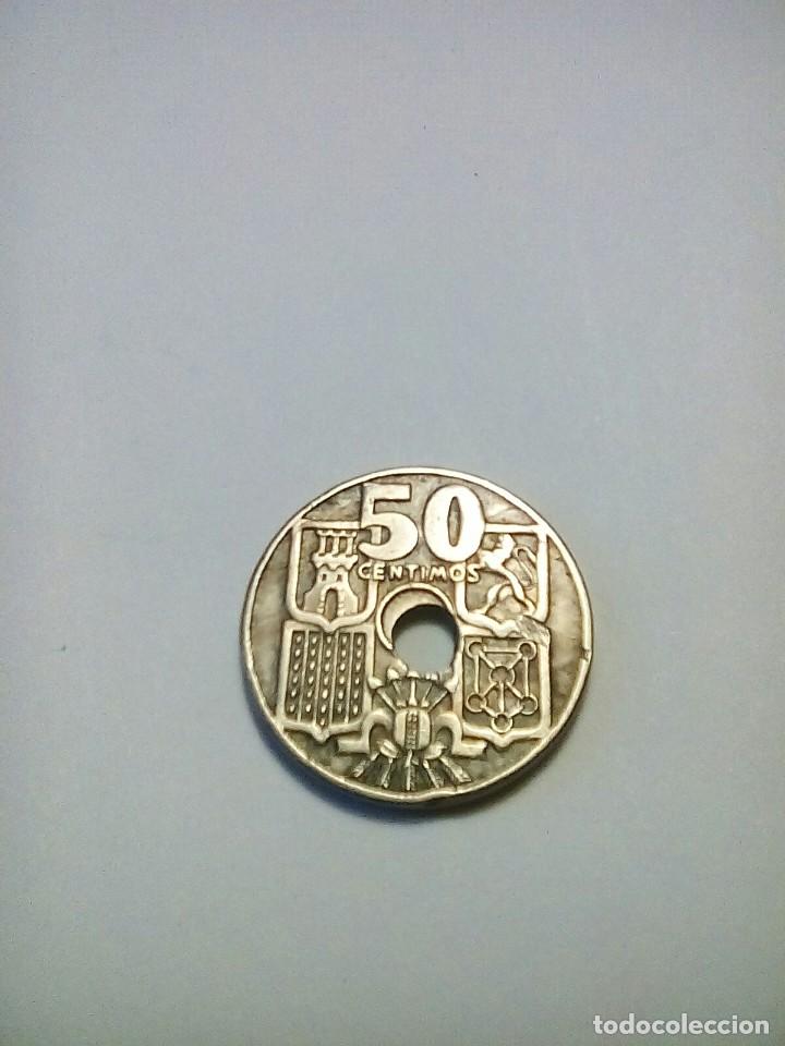 Monedas Franco: MONEDA CON ERROR 50 CNTS 1949*52 AGUJERO DESPLAZADO