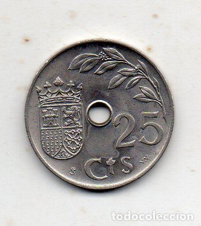 Monedas Franco: Franco. 25 C&eacute;ntimos. A&ntilde;o 1937. Sin Circular. - Foto 1