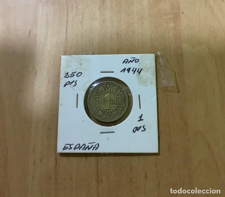 Monedas Franco: 1 peseta A&ntilde;o 1944 - Foto 1
