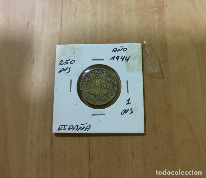 Monedas Franco: 1 peseta A&ntilde;o 1944 - Foto 2