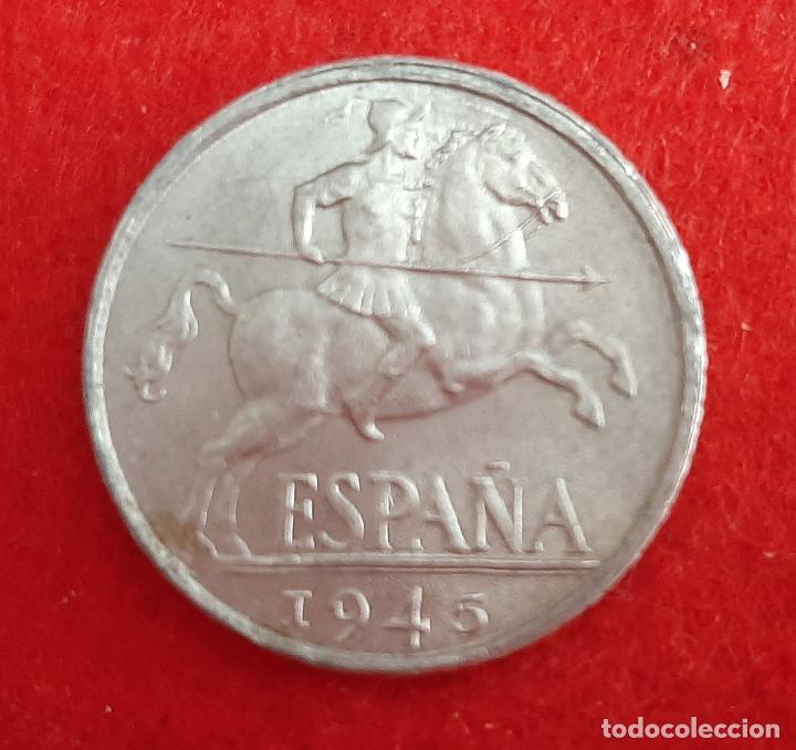 Monedas Franco: MONEDA DE 10 CENTIMOS 1945 ALUMINIO EBC+ ORIGINAL EEJ - Foto 1