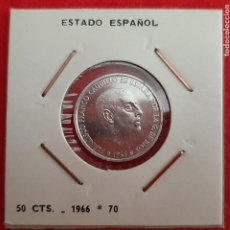 Monedas Franco: MONEDA DE 50 CENTIMOS 1966 FDC SC ESTRELLAS VISIBLES 19 70 ORIGINAL EEJ. Lote 209686591