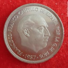 Monedas Franco: MONEDA 50 PESETAS FRANCO 1957 ESTRELLAS VISIBLES 19 74 PROOF ORIGINAL EEJ