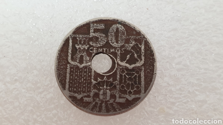 Monedas Franco: ERROR EN MONEDA DE 50CM DE AGUJERO ESPA&Ntilde;A - Foto 2