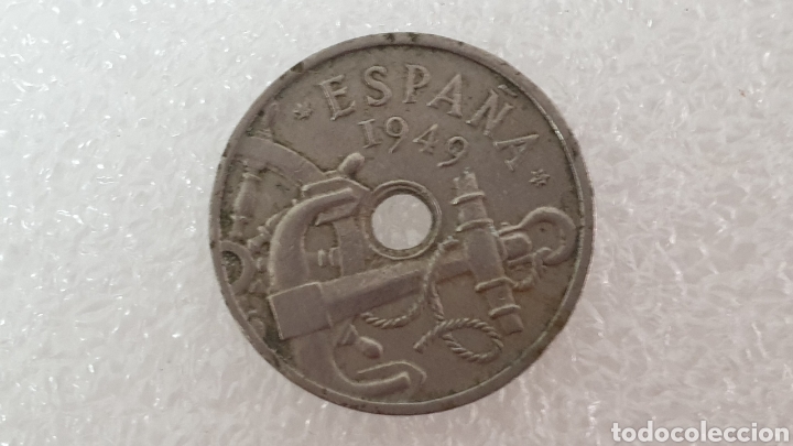 Monedas Franco: ERROR DE ACU&Ntilde;ACI&Oacute;N EN MONEDA DE 50CM DE AGUJERO ESPA&Ntilde;A - Foto 1
