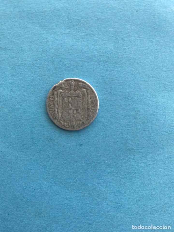 Monedas Franco: Moneda 5 c&eacute;ntimos Espa&ntilde;a. 1941 - Foto 1
