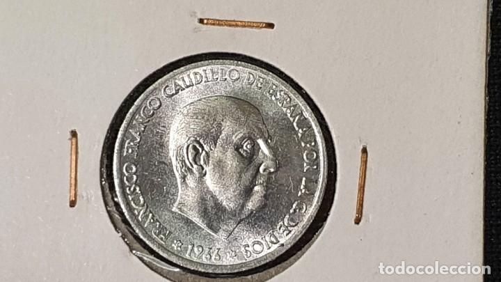Monedas Franco: ERROR 50 C&Eacute;NTIMOS 1966 *68 REVERSO GIRADO SC - Foto 2