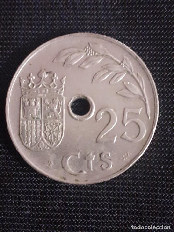 Monedas Franco: Moneda de 25cms de 1937 - Foto 2