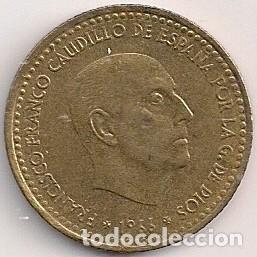 Monedas Franco: Espa&ntilde;a - 1 peseta 1966 *68 - Foto 1