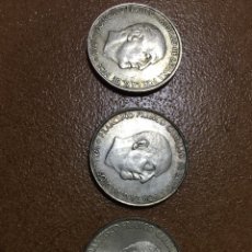 Monedas Franco: 100 PESETAS PLATA 1966 *66 *67 *68. SIMILARES A LAS DE LA FOTO. SON MONEDAS CIRCULADAS.. Lote 215953801