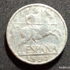 Monedas Franco: MONEDA DE DIEZ CÉNTIMOS. JINETE IBERO. 1953. Lote 218251647