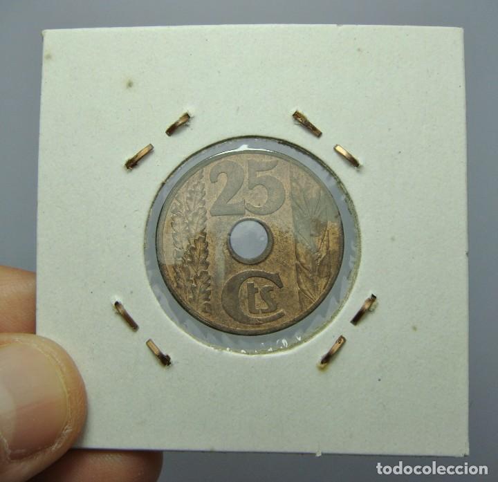 Monedas Franco: 25 C&eacute;ntimos. 2&ordf; Rep&uacute;blica. 1938. SC- - Foto 3