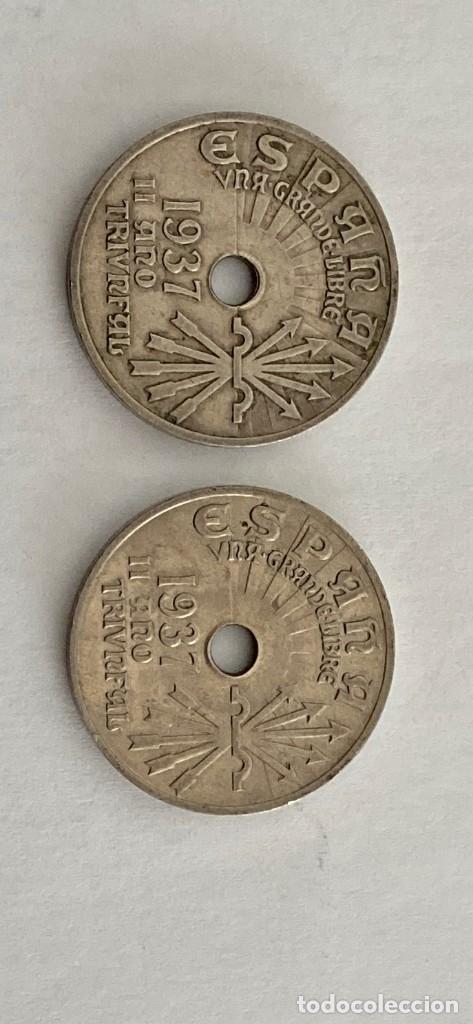 Monedas Franco: MONEDAS 25 CENTIMOS DE PESETA DE 1937 - Foto 1