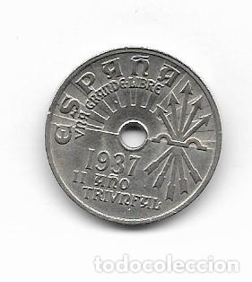 Monedas Franco: 25 centavos. A&ntilde;o 1937 - Foto 1