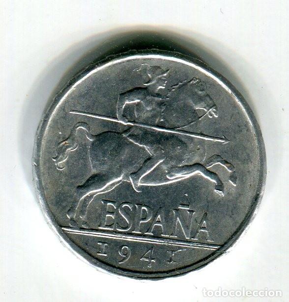 Monedas Franco: 5 (CINCO) CENTIMOS A&Ntilde;O 1941 PLVS VLTRA - Foto 2
