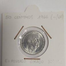 Monedas Franco: ERROR: 50 CÉNTIMOS 1966 CON REVERSO GIRADO 30º
