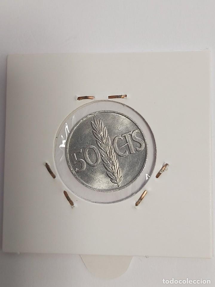 Monedas Franco: ERROR: 50 C&Eacute;NTIMOS 1966 CON REVERSO GIRADO 30&ordm; - Foto 2