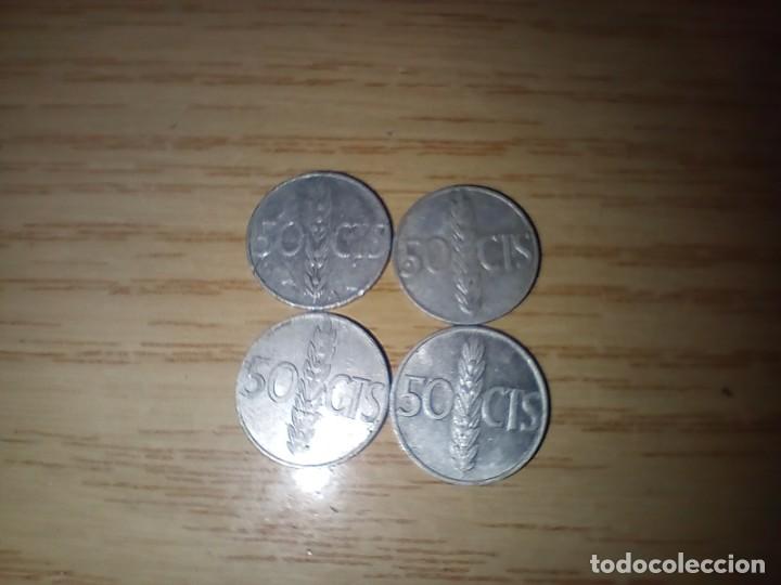 Monedas Franco: 4 monedas de 50 centimos 1956 - Foto 1