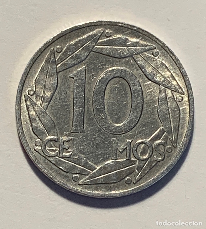 Monedas Franco: Moneda de 10 c&eacute;ntimos de pesetas del a&ntilde;o 1959 con error (MBC/BC) - Foto 2