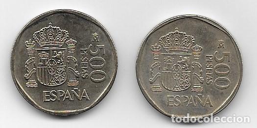Monedas Franco: dos monedas ESPA&Ntilde;A 500 PESETAS 1987 - Foto 1
