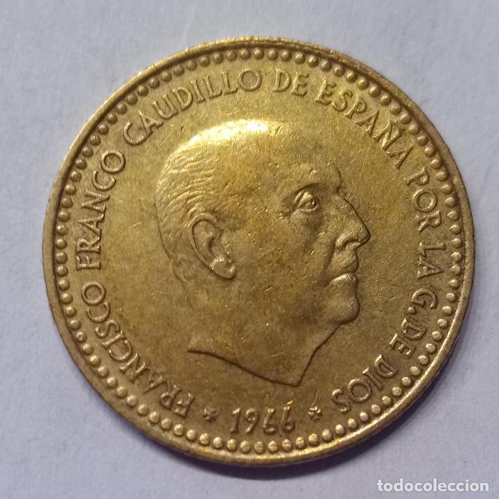 Monedas Franco: ESPA&Ntilde;A 1 PESETA 1966 *75 - Foto 1