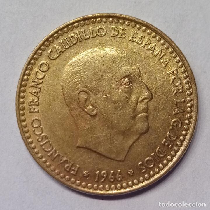 Monedas Franco: ESPA&Ntilde;A 1 PESETA 1966 *75 - Foto 1