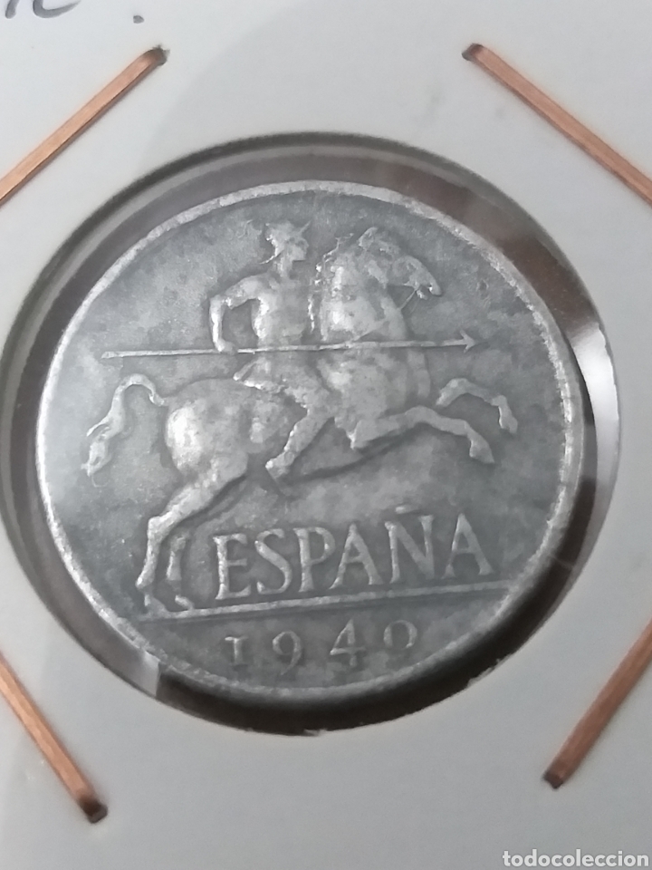 Monedas Franco: 5 c&eacute;ntimos de 1940 Estado Espa&ntilde;ol. VF - Foto 2