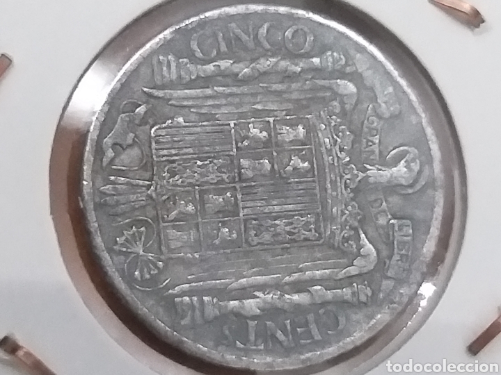 Monedas Franco: 5 c&eacute;ntimos de 1940 Estado Espa&ntilde;ol. VF - Foto 3