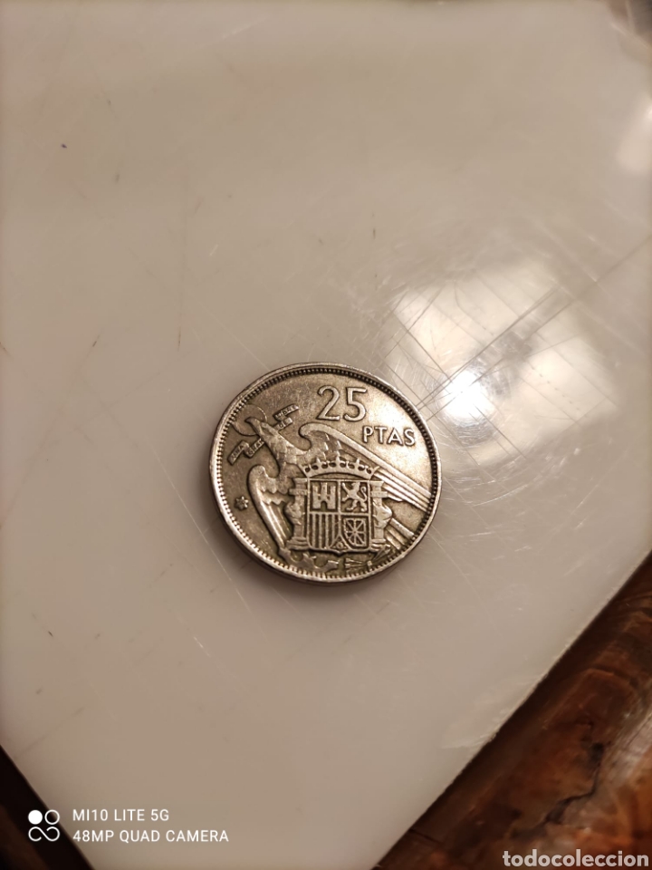 Monedas Franco: Moneda 25 pesetas 1957 *58 - Foto 1