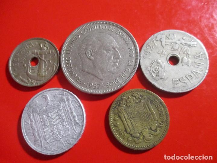 Monedas Franco: Lote de 5 monedas espa&ntilde;olas diferentes - Foto 2