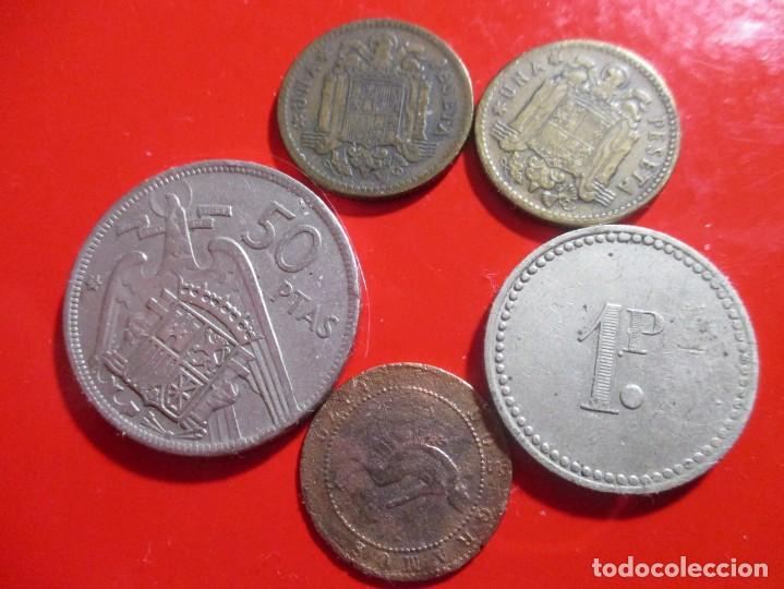 Monedas Franco: Lote de 5 monedas espa&ntilde;olas diferentes - Foto 4