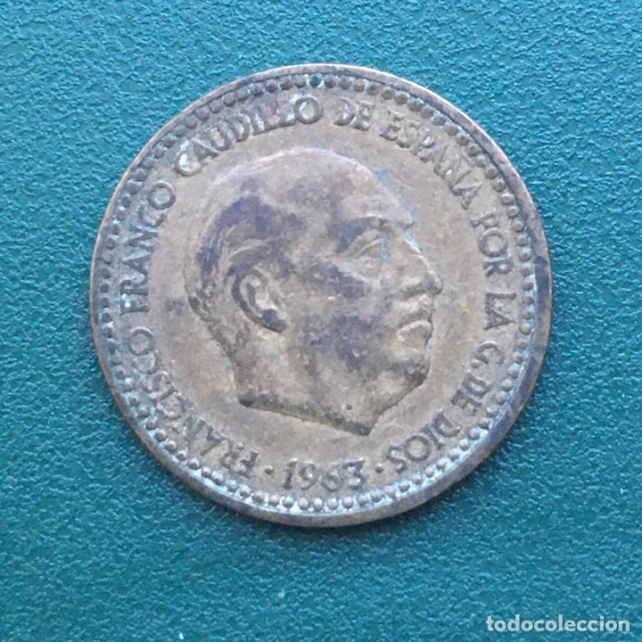 Monedas Franco: Moneda 1 peseta 1963 * 63 - Foto 2