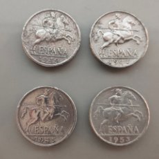 Monedas Franco: SERIE COMPLETA 10 CENTIMOS ALUMINIO FRANCO 1940 1941 1945 Y 1953. Lote 232117190