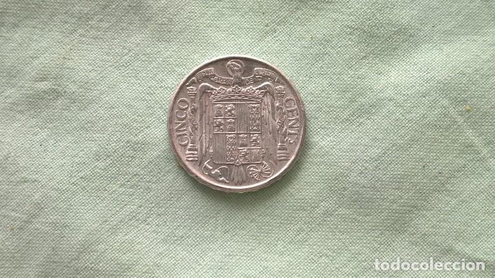 Monedas Franco: MONEDAS - ESTADO ESPA&Ntilde;OL - 5 C&Eacute;NTIMOS 1941 - Foto 2