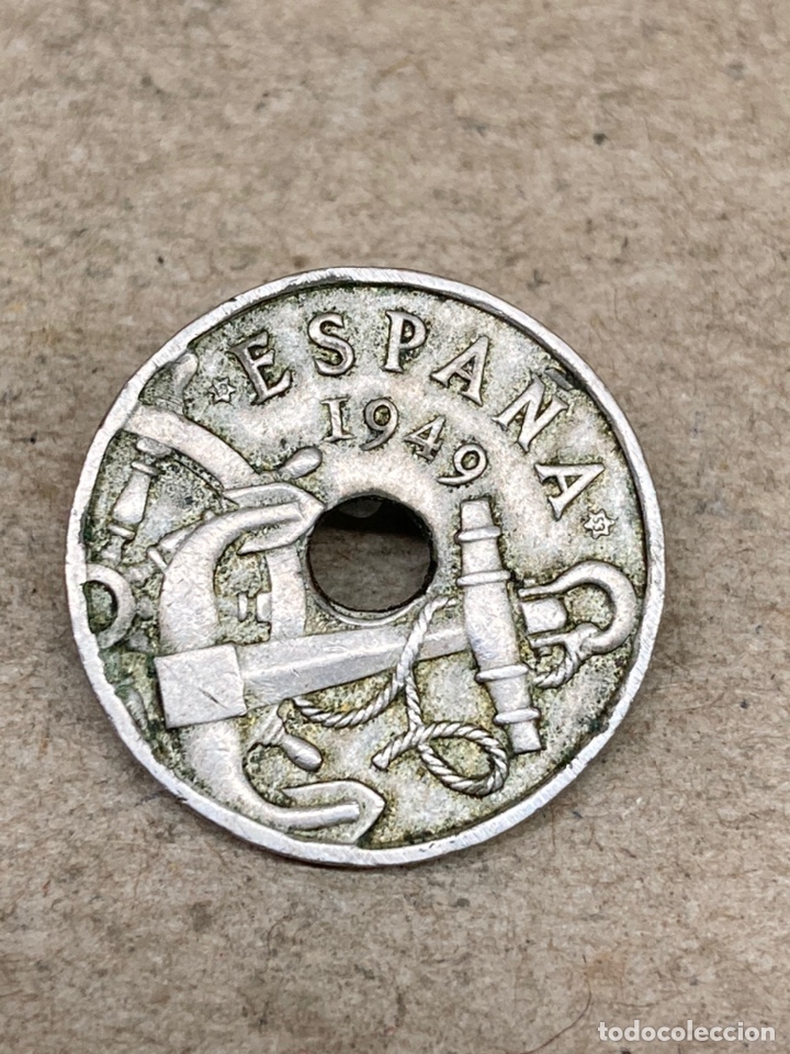 Monedas Franco: Moneda de cincuentena c&eacute;ntimos 1949 - Foto 2