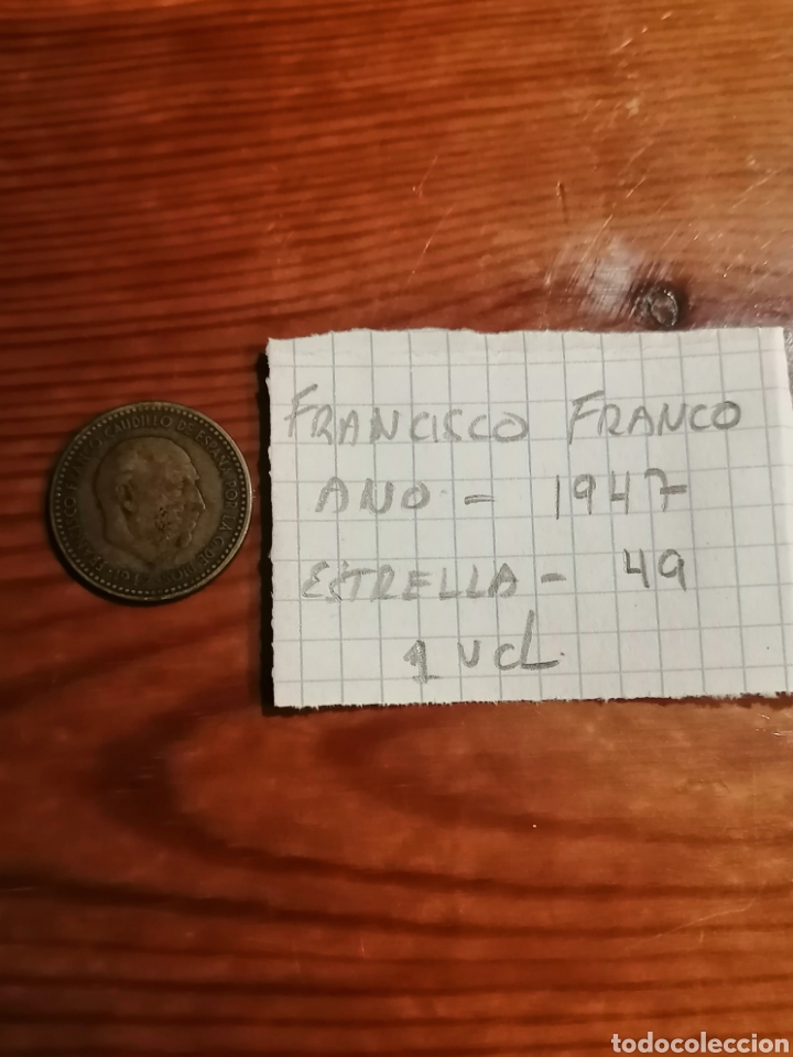 Monedas Franco: Moneda de una peseta - Foto 2