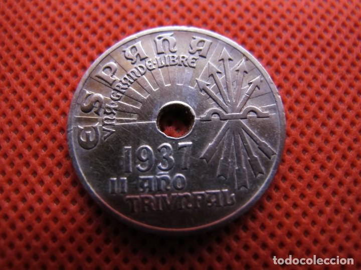 Monedas Franco: Moneda de 25 c&eacute;ntimos de 1937. - Foto 2