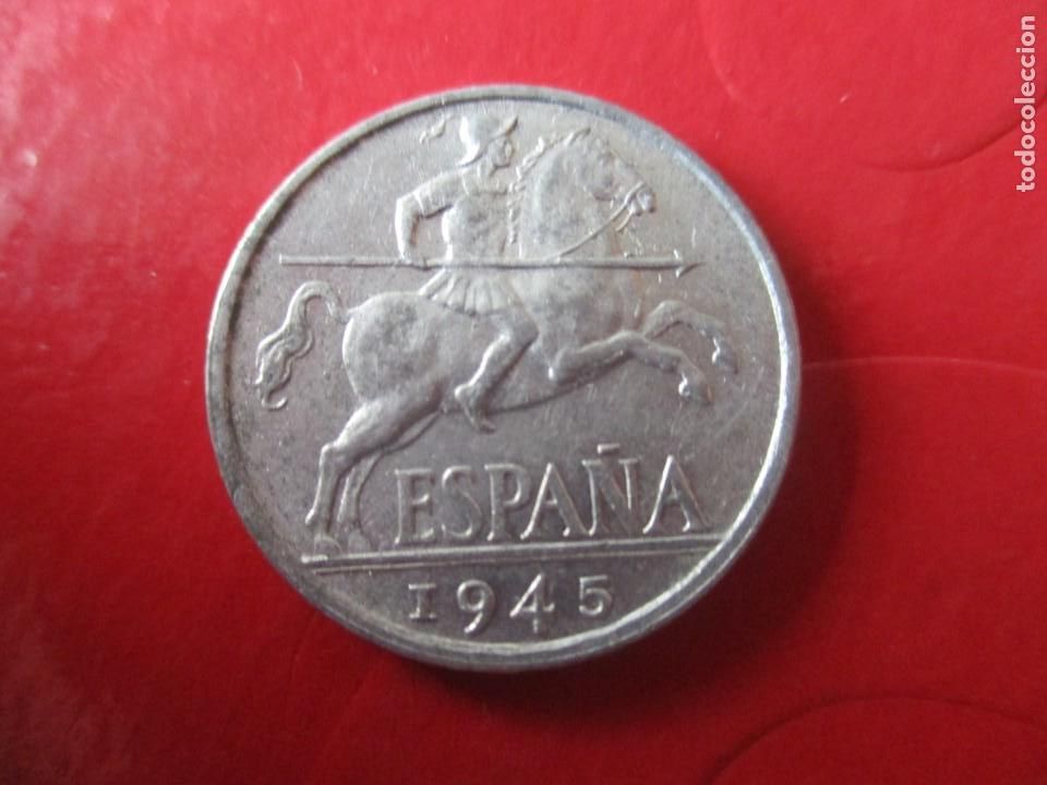 Monedas Franco: Estado espa&ntilde;ol. 10 centimos 1945 - Foto 1