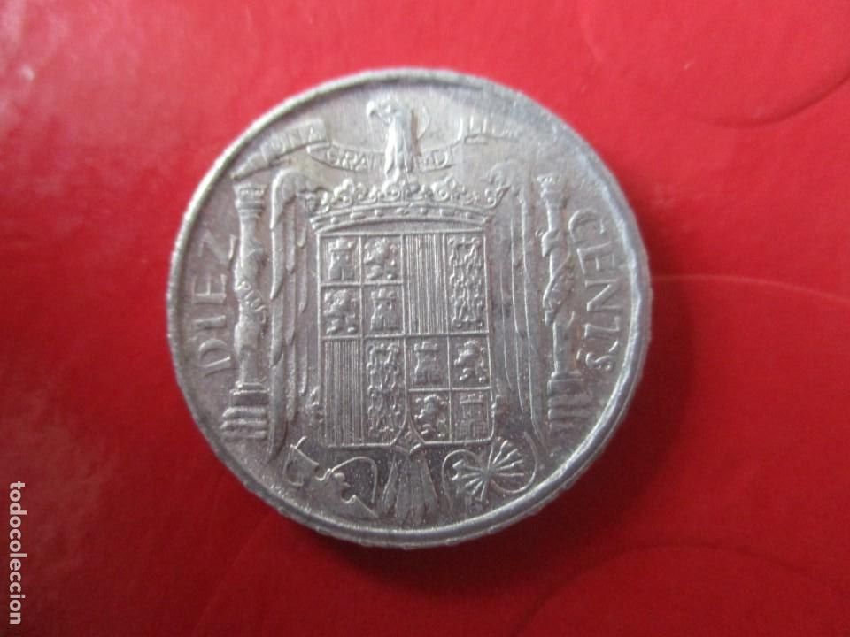 Monedas Franco: Estado espa&ntilde;ol. 10 centimos 1945 - Foto 2