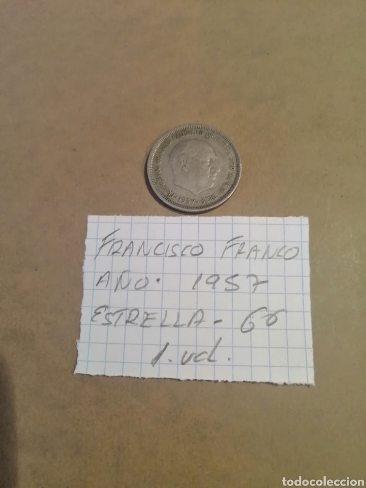Monedas Franco: Moneda de cinco pesetas - Foto 1